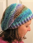 Handmade slouchy crocheted hat